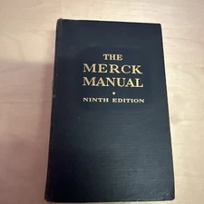 Vintage 1956 The Merck Manual Ninth Edition Book