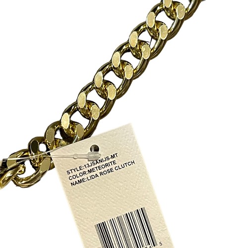 Jessica Simpson Elegant Quilted Black Shoulder Bag with Gold Chain Strap NWT - Picture 4 of 15
