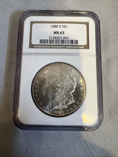 1880 S Morgan Silver Dollar NGC MS-63