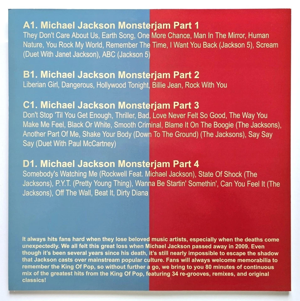 MICHAEL JACKSON - Michael Jackson Monsterjam (2x12" LP 33T) PROMO White Marbled - Photo 2/4
