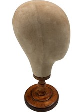 Mannequin Display Head Stand Wooden Base Vintage Style 17 Inches 1303