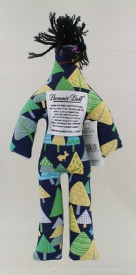 Dammit Doll Stress Relief - Trees & Rabbits - Black Hair