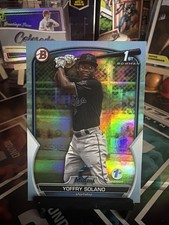 Yoffry Solano Miami Marlins 2023 Bowman 1st Edition 1st Bowman Sky Blue