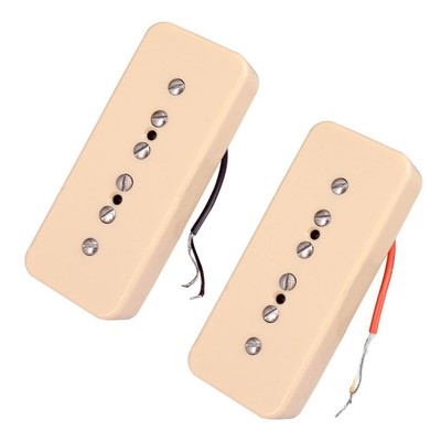 2 Stück Cream P90 Soapbar Neck & Bridge Pickups Für LP EPI E-Gitarre