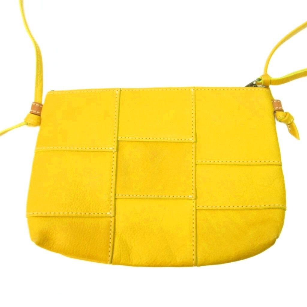 GUATE Patchwork Leather Shoulder Bag Crossbody Ye… - image 3