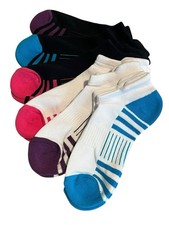 Ankle Socks 6 Pack Womens One Size Multi Color Soft Comfort Durrable NWT