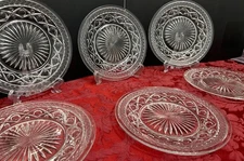 IMPERIAL GLASS OHIO Cape Cod Pattern Clear Salad Plates Set Of 5