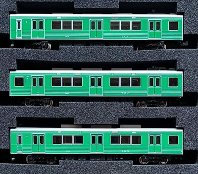 Greenmax 50673 Tokyu Corporation 1000 Series 1013 Green Train 3-Car Set With Mot
