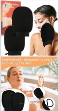 2 Pack Exfoliating Glove Body Scrubber, Exfoliating Body Scrubber Mitt Box R