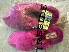 new Fireside by Dearfoams Women  s Shearling Slip-On Slippers Purple Size 9