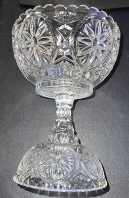 Vintage Glass Candy Dish Flowers