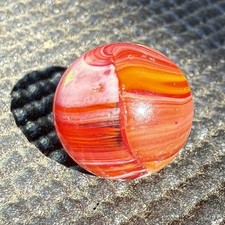 GORGEOUS CAC Christensen Agate Co Red Slag 2 Seam Marble .634 M- Condition