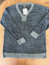 Barefoot Dreams Petite MP CozyChic Ultra Lite Color Block V-Neck Tunic Green D6