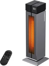 Space Heater for Large Room, 3 Heat Levels, 3 Modes, 1500W, 25" Silver