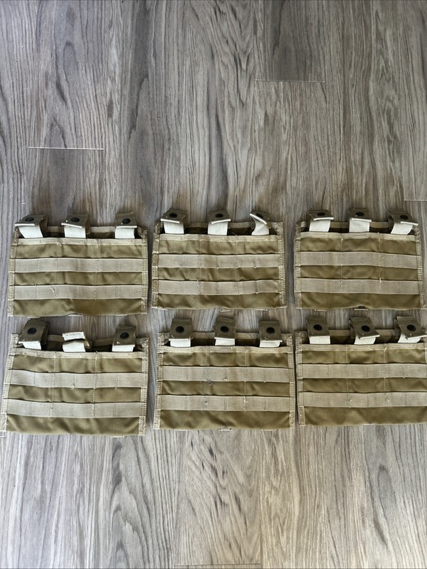Military Issued Carrier Modular 3 Mag Carrier M-4A1 Khaki 8415-01-529-1613