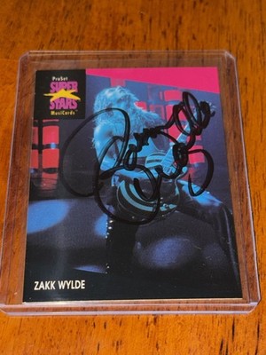 ジャスティ　LP　見本盤　デッドストック Zakk Wylde Signed Autographed 1991 Pro Set Super Stars MusiCards