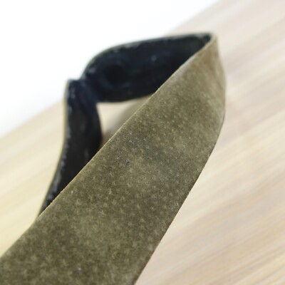 Studded Belt Womens Small Green Croc Leather Fashion Waist Exotic‎ Suede Snap On Studded Belt Womens Small Green Croc Leather Fashion Waist  main image 4