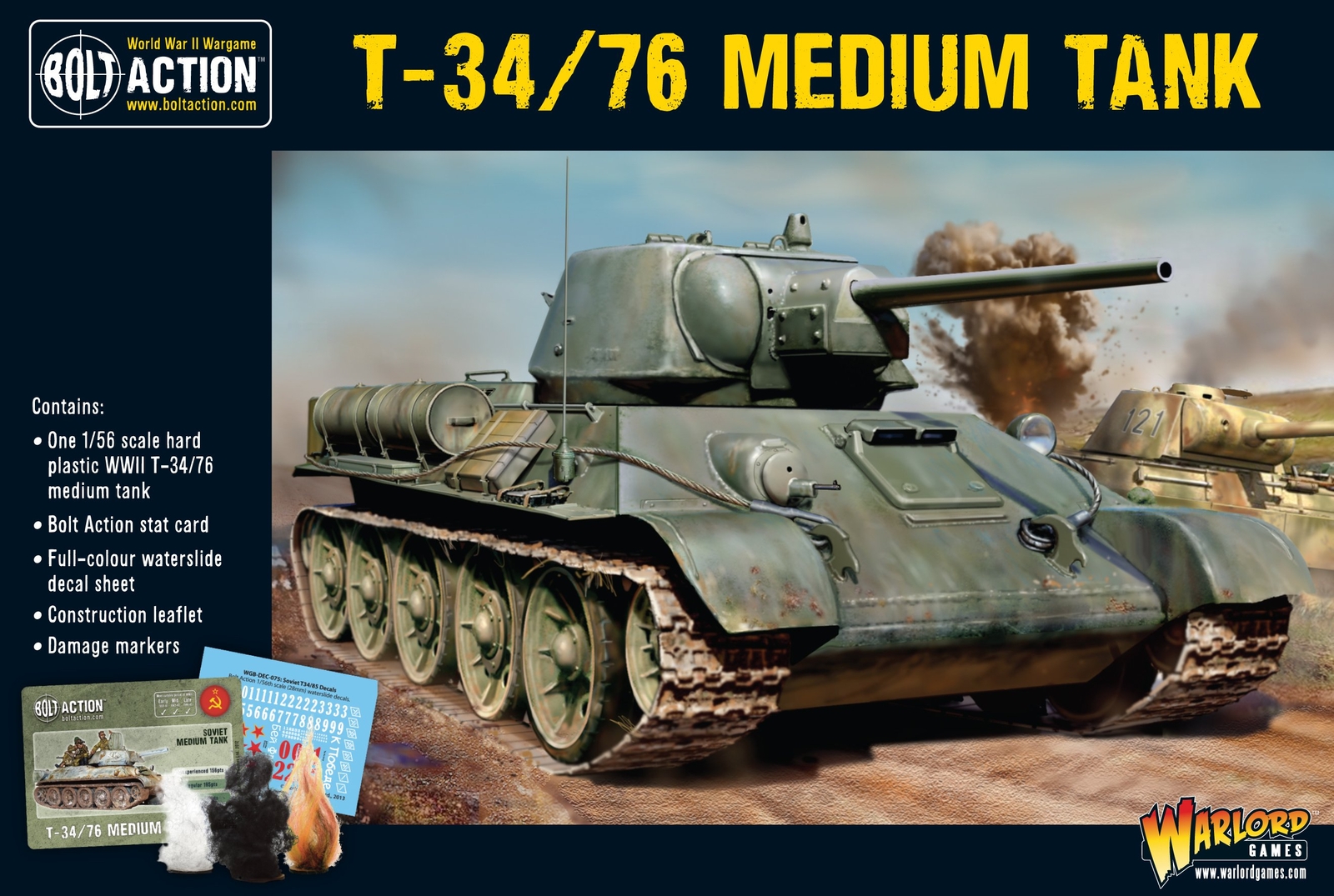 Thumbnail - T34/76 Medium Tank, Sowjetunion, Bolt Action Ww2, Warlord Games,