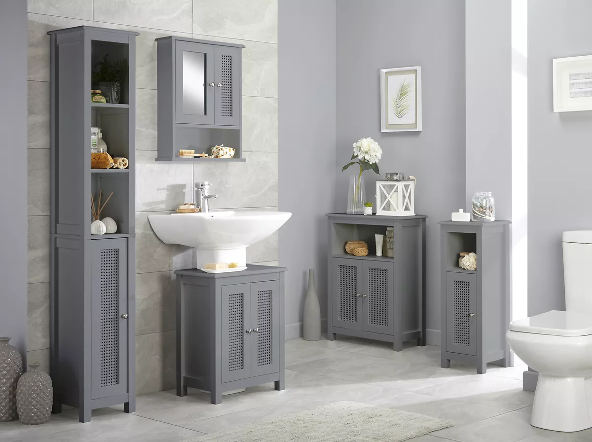 Mirrored floor cabinet deals