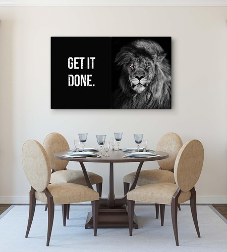 Motivational Wall Art - Lion Inspirational Canvas Artwork Poster for Motivati... - Picture 8 of 8