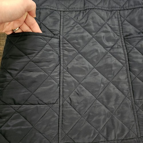 J.Crew Crewcuts 3/4 Sleeve Round Neck Short Quilted Dress Blue Black Girls 14 - Picture 4 of 10