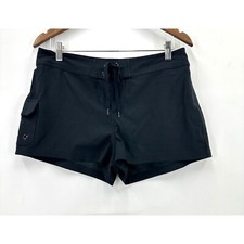 La Blanca Board Shorts Womens Front Lace Up Tie Waist Pockets Black M