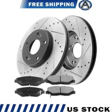 Front Drilled Disc Brake Rotors Ceramic Brake Pads for Honda Acura ILX 2014-2015