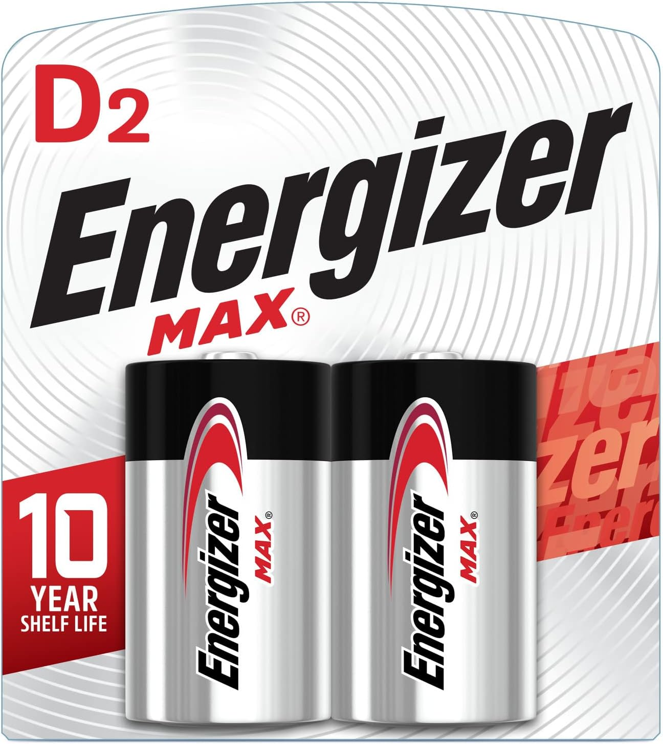 MAX D Batteries (2 Pack), D Cell Alkaline Batteries