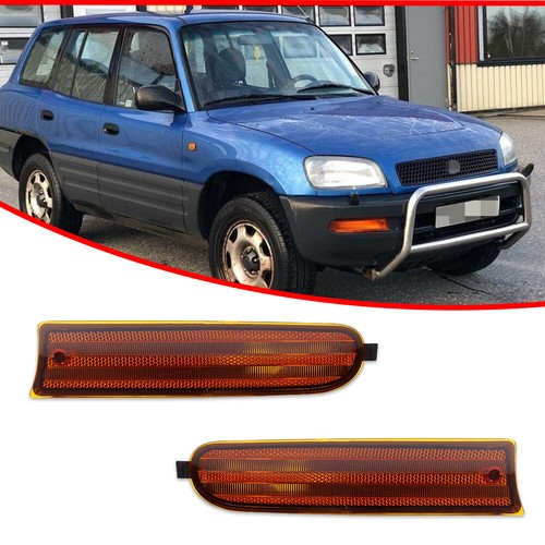 Front Turn Signal Lights For 1996-1997 Toyota Rav4 Rav 4 Amber Lens Left & Right - Foto 2 di 9