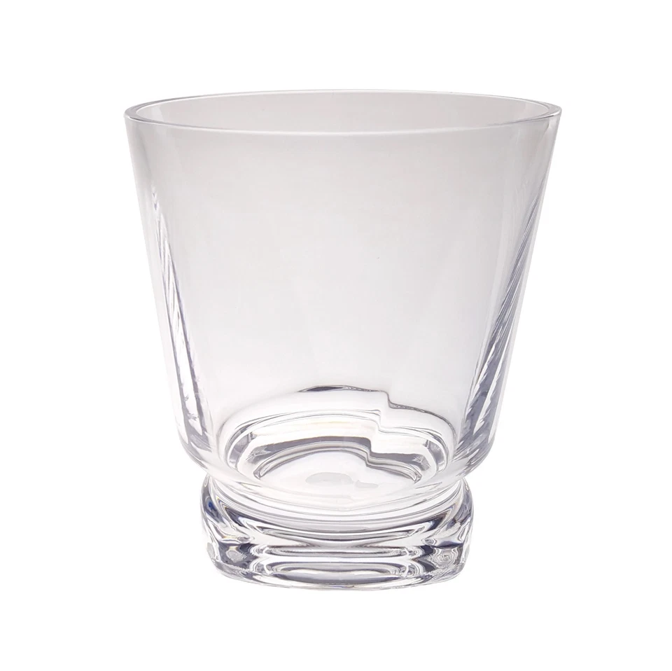 QG 14 Ounce Acrylic Plastic Rocks Glass Heavy Twist Base Tumbler Set of 4 Clear - Image 2 of 4