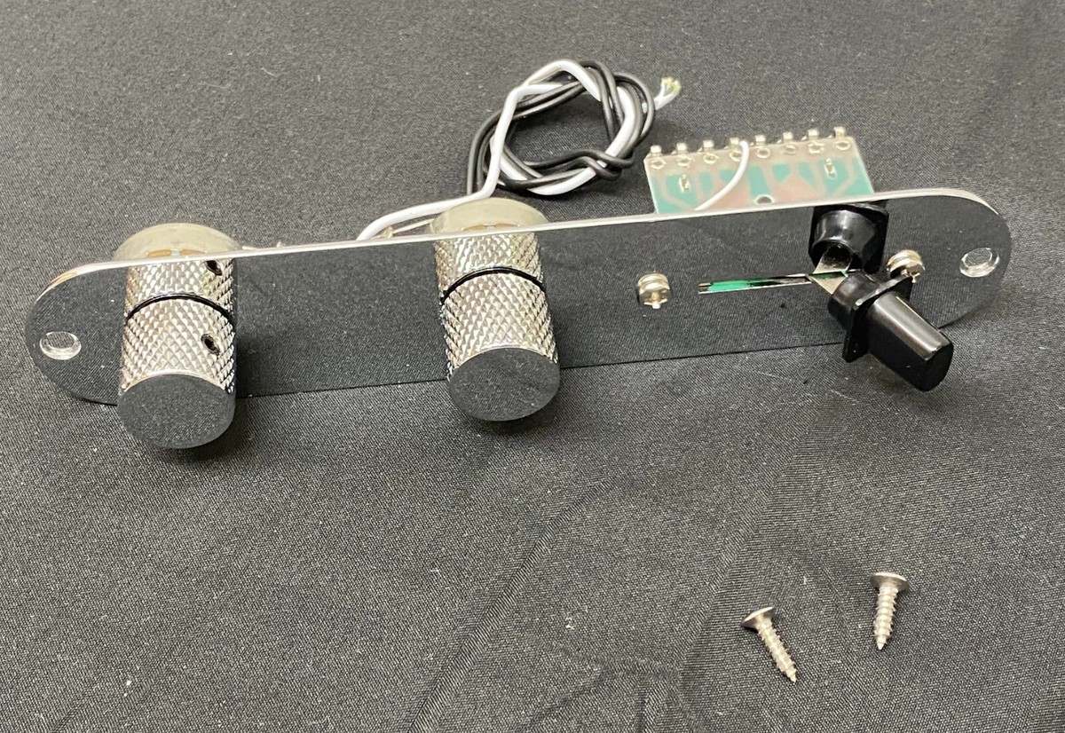 Genuine Fender Squier Tele CONTROL PLATE w/Knobs/ LARGE POTS