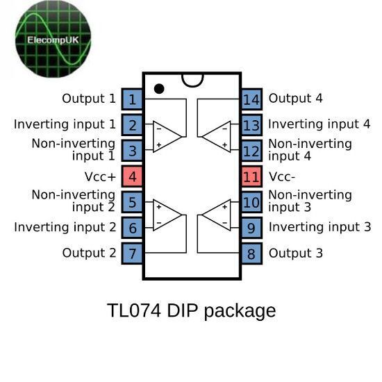 20x TL061CN – Low-Power J-FET OpAmp, DIP8, NEU Von STMicroelectronics