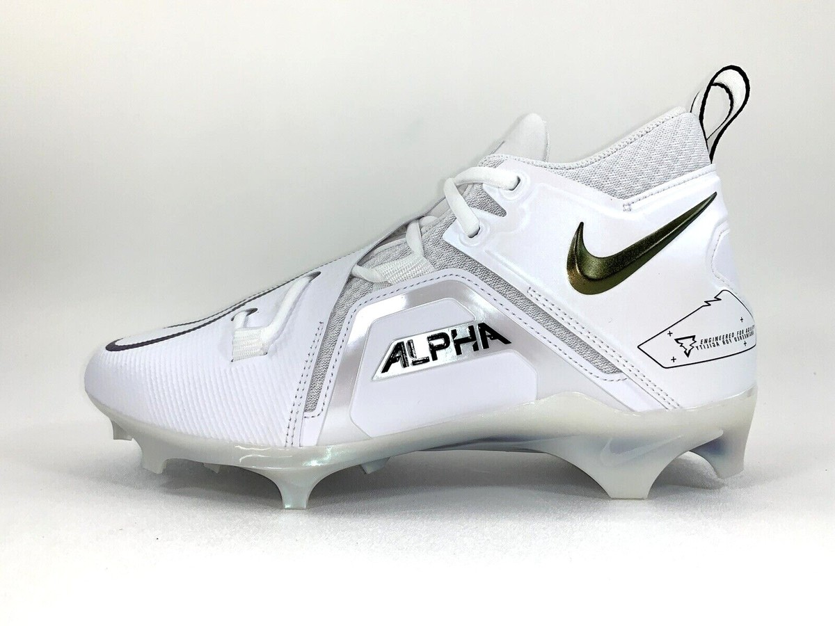 Nike Alpha Menace Pro 3 Football Cleats White Black CT6649  display picture 3