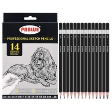 14 Pcs Professional Triangular Drawing Sketching Pencil Set 6H to 12B Art