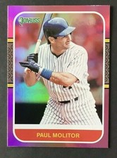 2021 Donruss 1987 Retro #257 Paul Molitor Brewers Pink HOLO + SP Photo Variation