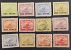 SCARCE 1917 Papua set of ONE PENNY surch on Lakatoi stamps mint/used SG106-111