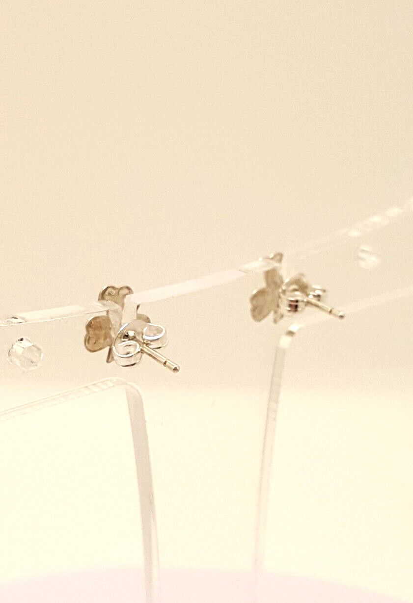Gorgeous Solid Three Leaf Clover Stud Earrings 92… - image 10