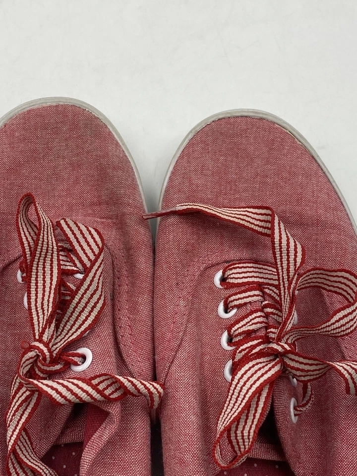 City Sneaks Red Pink Sporty Comfort Gym Tennis Shoes Athletic Womens Size 7 Used - Imagem 4 de 4