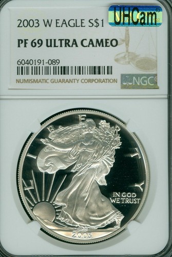 2003 W SILVER EAGLE NGC PF69 UCam MAC ULTRA HEAVY CAM MAC SPOTLESS * - 第 1/2 張圖片