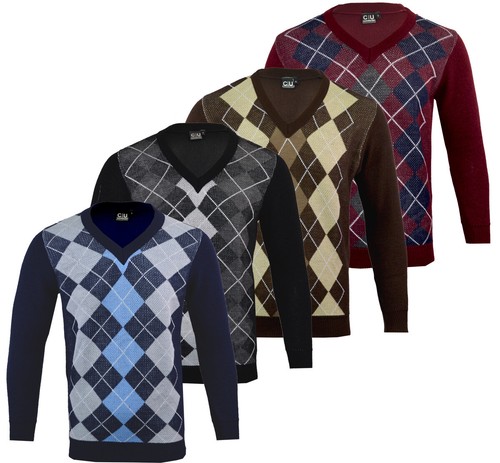 Vintage ST MICHAEL Marks & Spencer Argyle Check Golf Sweater Jumper