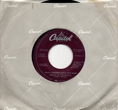 John Lennon/Plastic Ono Band:Power to the people/Touch me:US Capitol: Re-Issue