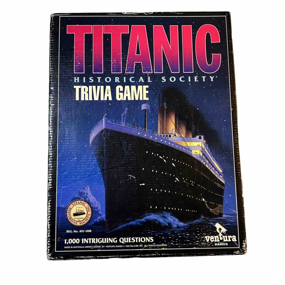 TITANIC Historical Society Trivia Board Game Talicor 1998 Vintage Ocean Liners - Image 3 of 4