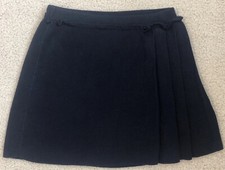 CREWCUTS size 4/5 Girls Navy Blue Pleated Pull on Knit Skirt