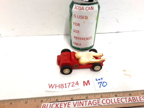 Vintage Eldon Go Kart Raceway Slot Car 1960’s Red with White Driver