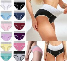 Women High Waist Cosy Cotton Briefs Underwear Knicker Full Back Coverage Panties