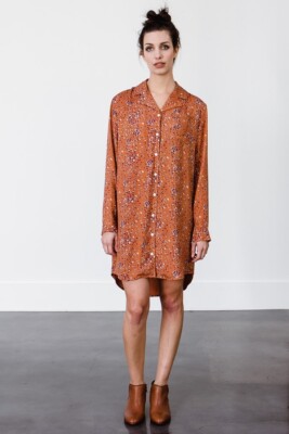 Bridge & Burn Insley Leopard Dot Shirt Dress Size M 