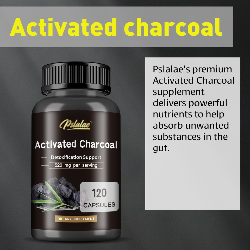 Activated Charcoal 520mg Bloating Relief Support, Cleanse, Detox