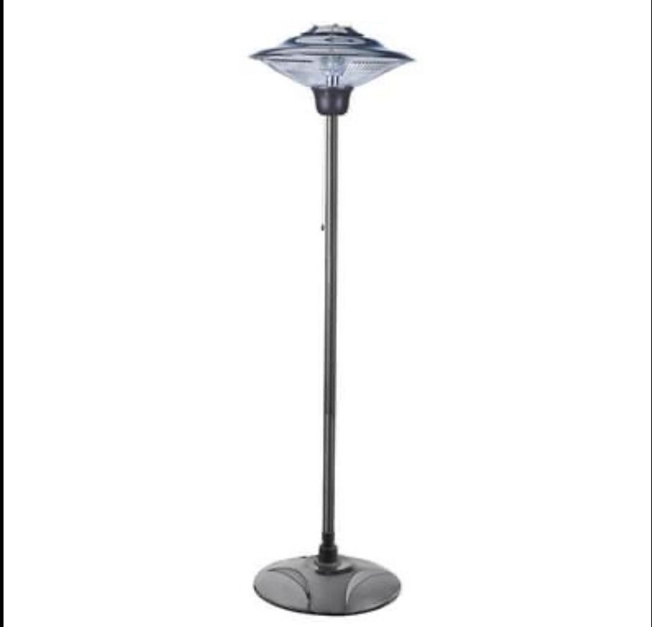 KIASA Portable Electric Infrared Patio Heater (Silver) 1500W