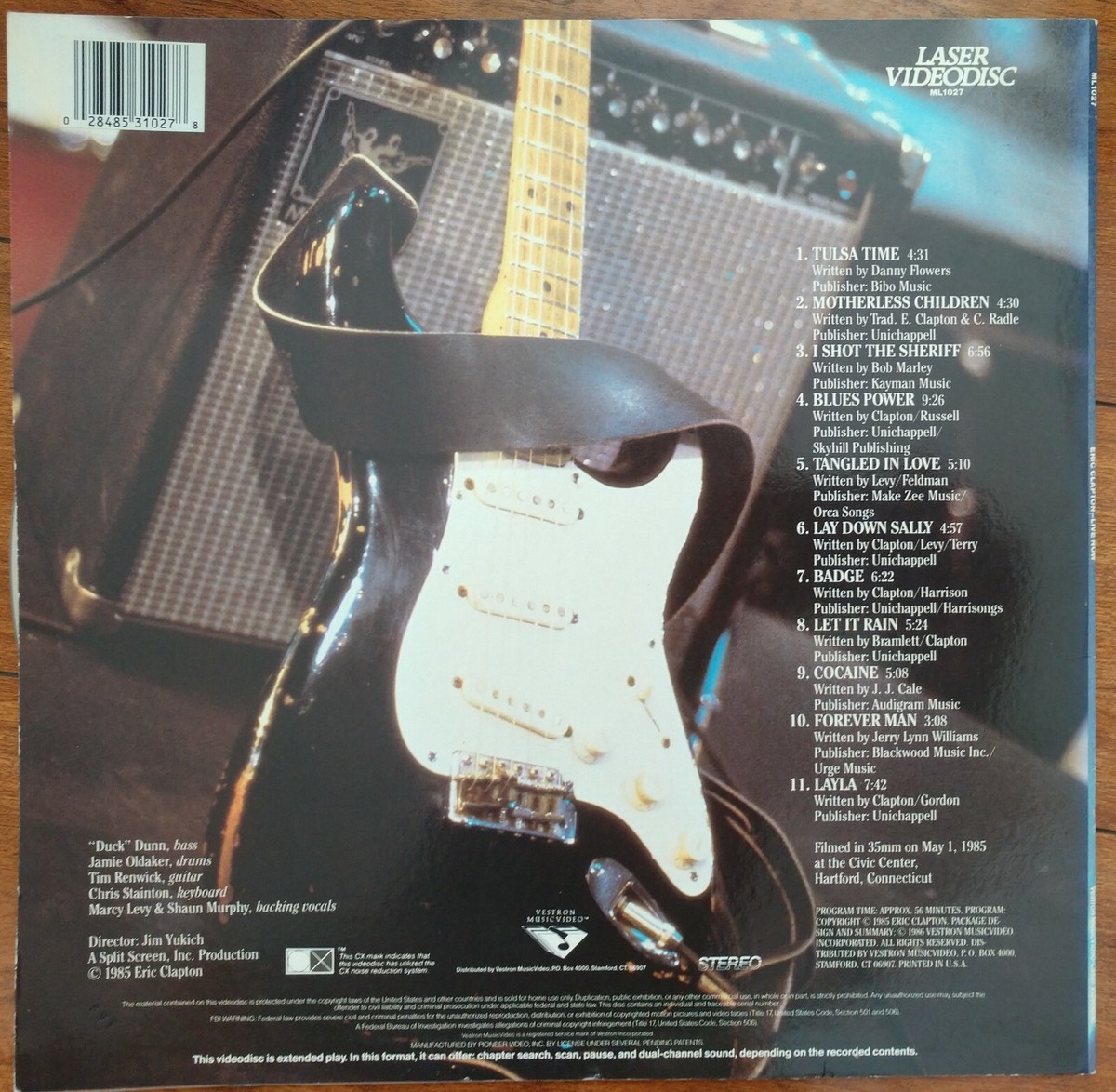 ERIC CLAPTON Laserdisc Live Now '85 in Concert LD | eBay