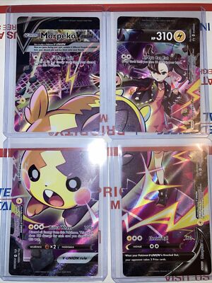 Pokemon TCG Morpeko V-Union Full Set SWSH287-290 Black Star Promo